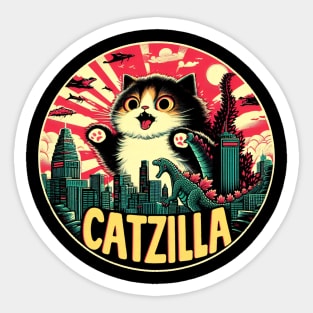 CATZILLA - Epic Cat Invasion Sticker